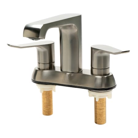 Alfi Brand Brushed Nickel Two-Handle 4'' Centerset Bathroom Faucet AB1493-BN